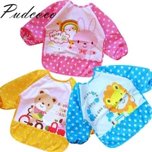 Pudcoco Фирменная новинка детские с длинным рукавом Chic накидка для творчества Todder милый нагрудник непромокаемый фартук прозрачный
