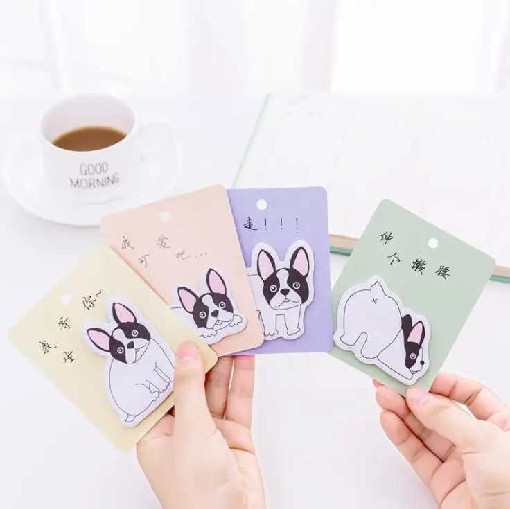 3 шт. озорной французский Бульдог Липкие заметки Notecard Notepaper BZNVN креативный для детей этикетка Закладка