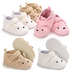 Зимняя обувь для новорожденных мальчиков и девочек, модная обувь, милый теплый мультфильм, снег, сапоги на мягкой подошве, обувь для