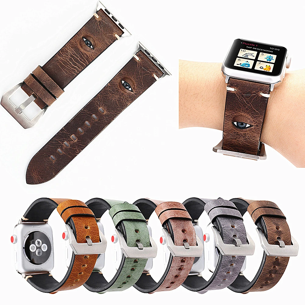 

3D Dimension Single eye Pattern Strap for Apple Watch 4 40mm 44mm for iwatch 4 Series 4 Series 3 38mm/42mm band Wrist Bracelet