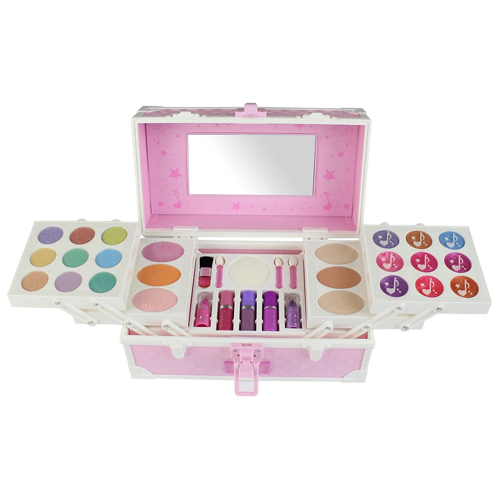 

Cosmetic Set Simulation Dressing Table Makeup Toy Makeup Palette Eye Shadow Nail Polish Water Powder for Girls Kids Gift