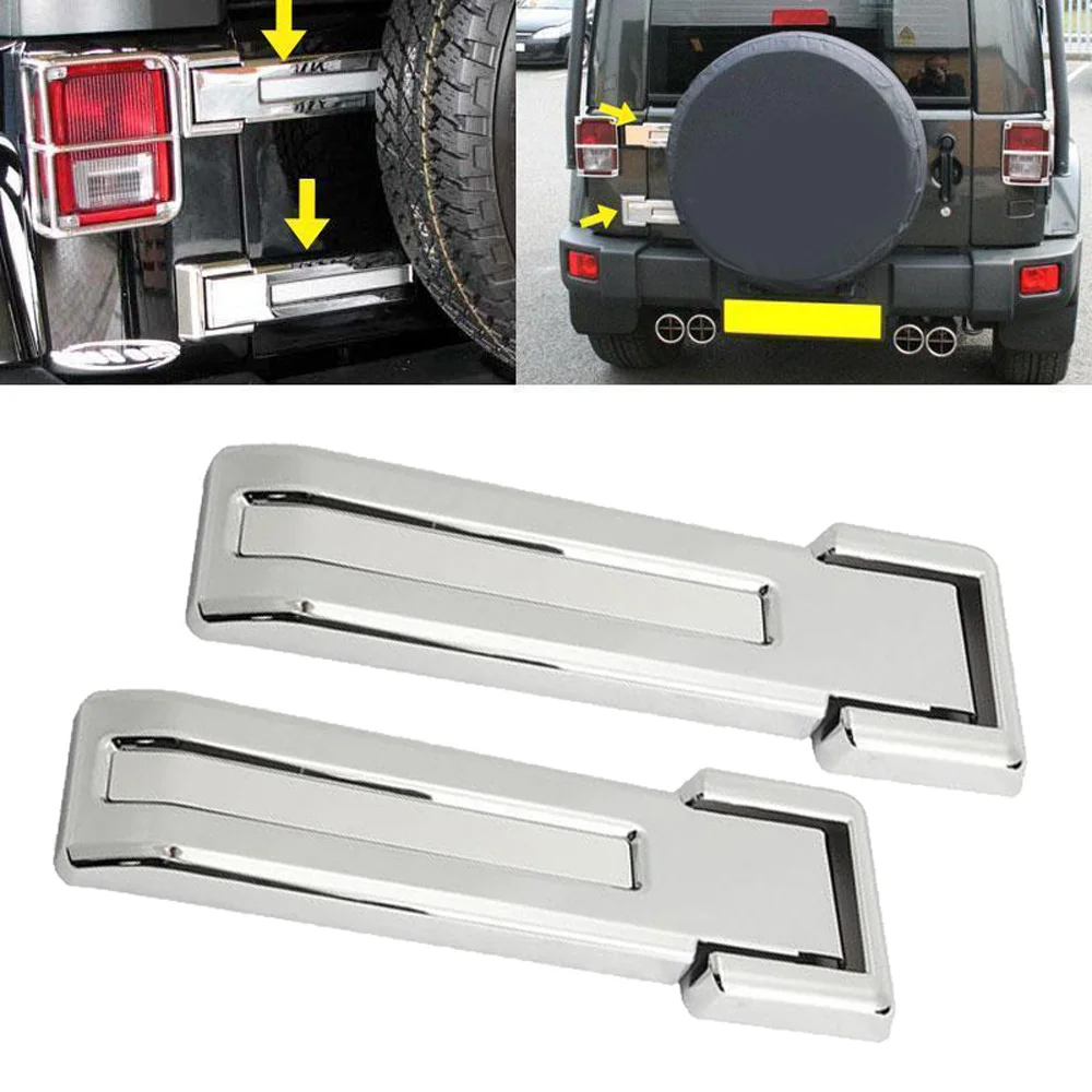 

For Jeep Wrangler JK 07-18 Car Tailgate Hinges Cover 2 Pcs Rear Door Cover Trims