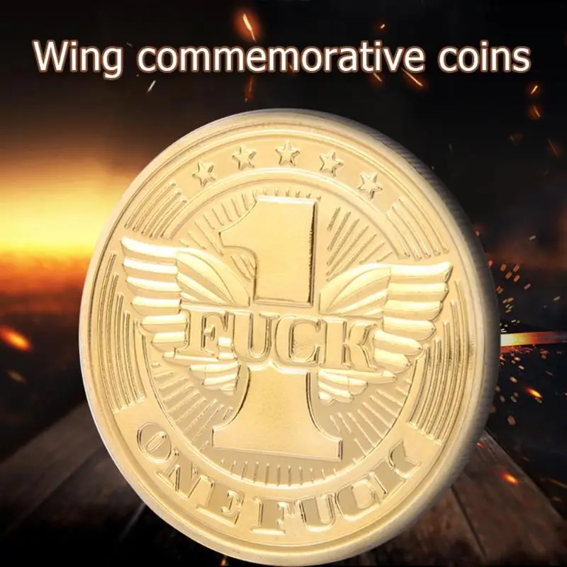 Double side Electroplating embossing Letter Wing Commemorative Coins Non-currency Bitcoin Travel Souvenir Art Collection Double side Electroplating embossing Letter Wing Commemorative Coins Non-currency Bitcoin Travel Souvenir Art Collection