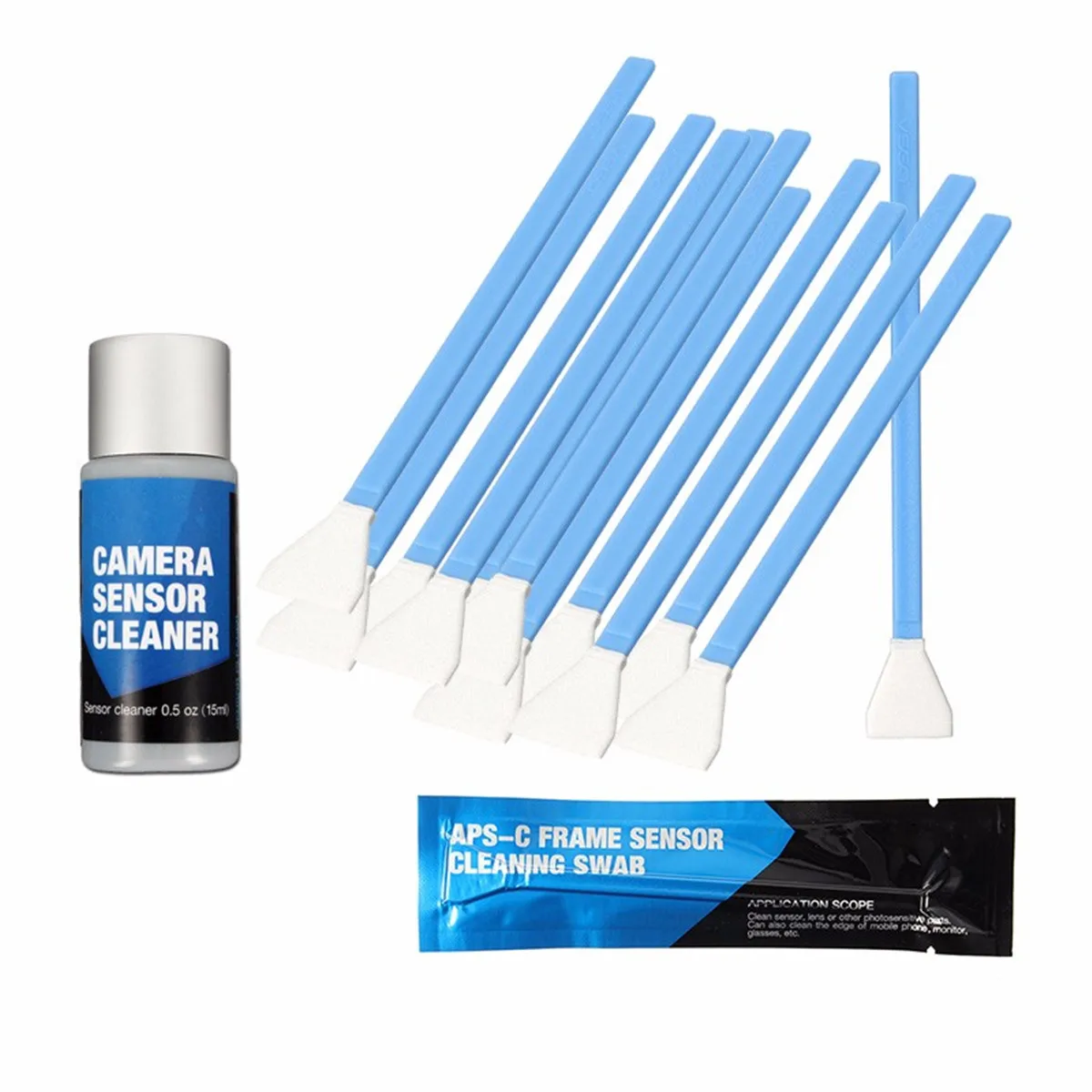 

VSGO 12Pcs Sensor Cleaning Swab Fluid Kit Set For APS-C CMOS DSLR Digital Camera for Nikon/Canon/Sony APS-C Digital Cameras