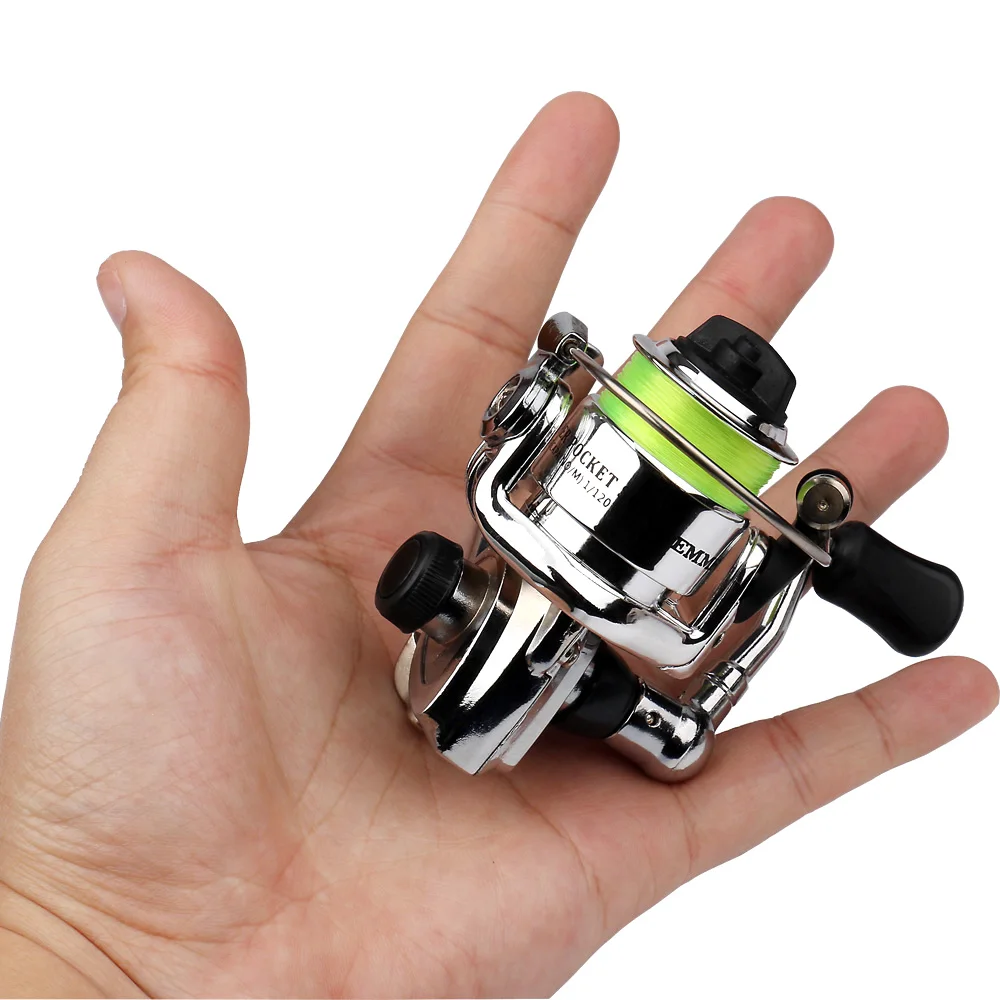 Mini 100 Pocket Spinning Fishing Reel Fishing Tackle Small Spinning Reel 4.3:1 Metal Wheel Pesca Small Reel Mini 100 Pocket Spinning Fishing Reel Fishing Tackle Small Spinning Reel 4.3:1 Metal Wheel Pesca Small Reel