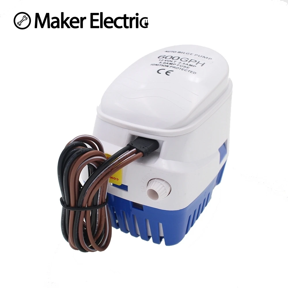 Free shipping,DC 12V/24V 600GPH Automatic bilge pump,submersible boat water pump,electric pump for boats.Bilge Pump 12v