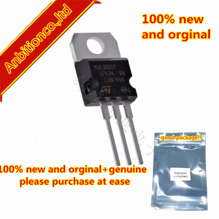 

10pcs 100% new and orginal MJE3055T MJE3055 TO-220 10A 60V 75W POWER TRANSISTORS(10A,60V,75W) in stock