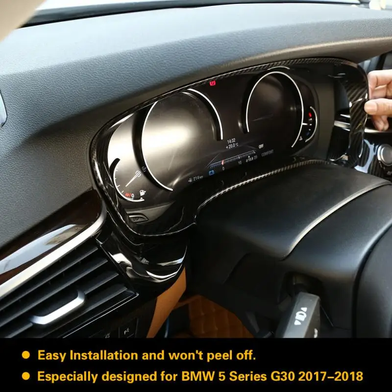 2 шт. для BMW 5 серии G30 2017 2018 украшение приборной панели из углеродного