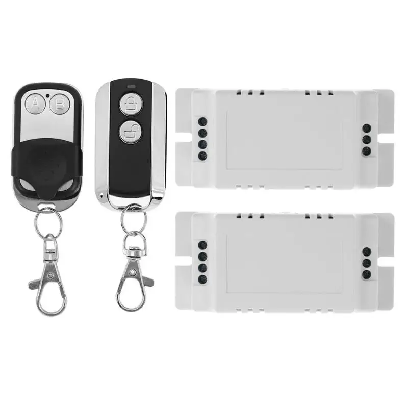 

433MHz AC220V 2CH Wireless Remote Control Switch for Garage Door/Lamp/Motor Control System smart switch