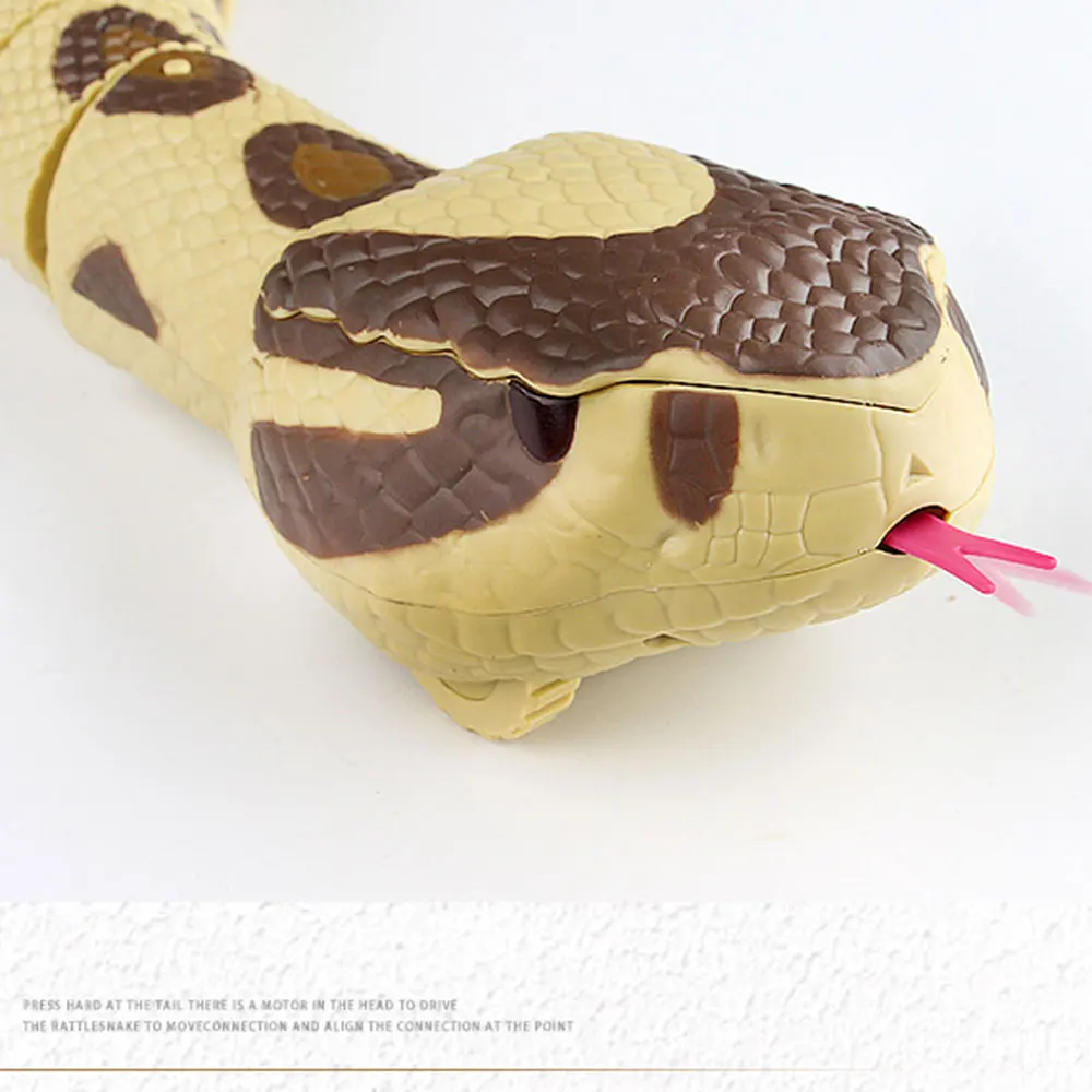 RC змея игрушка RC погремушка электрическая змея большой креативный желтый 77 см Инфракрасный контроль трюки игрушка дистанционное управление