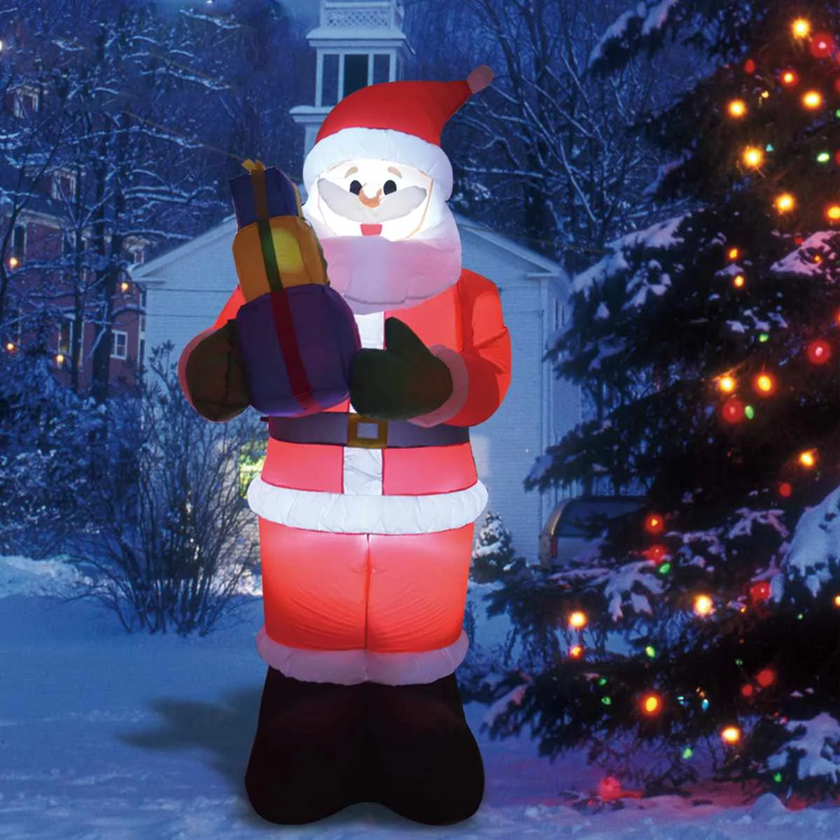 

LBLA 2.4m LED Inflatable Santa Claus + Blower Christmas Inflatable Toys for Home Decor Garden Outdoor Christmas Decoration EU/US