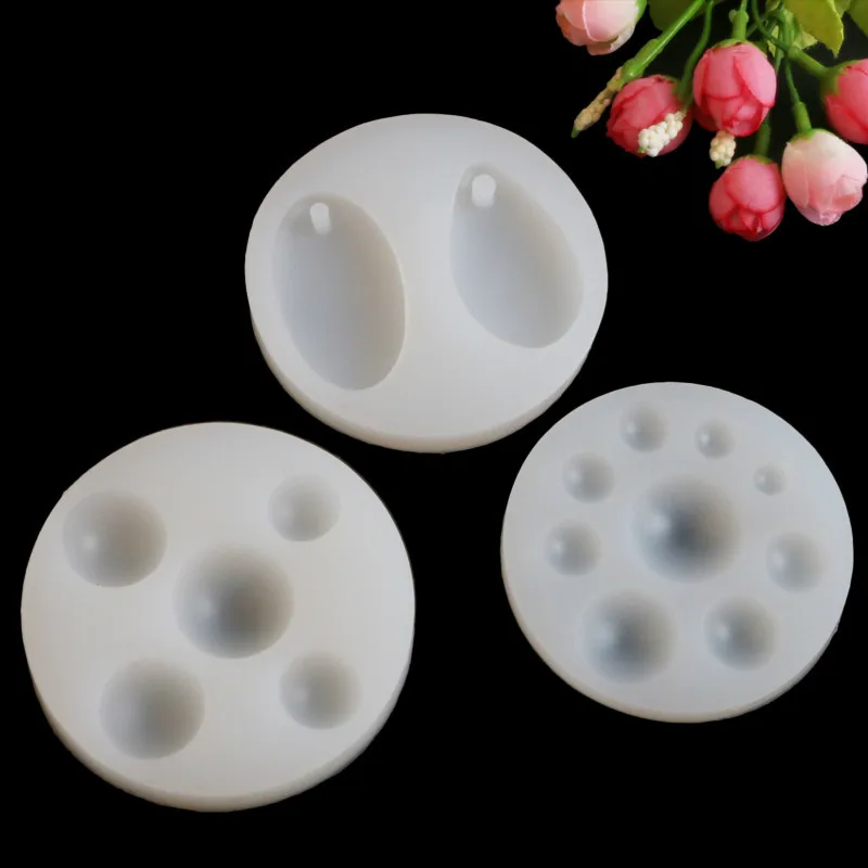 3PCS Round Waterdrop Mold Silicone Epoxy Mould Cake Decorating Tool Jewelry Decoration Home Bakery Baking Tools Gadgets