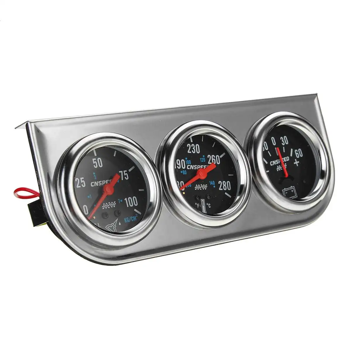 2 дюйма 52 мм Хромовая панель масляный Манометр 0 80 PSI температура воды