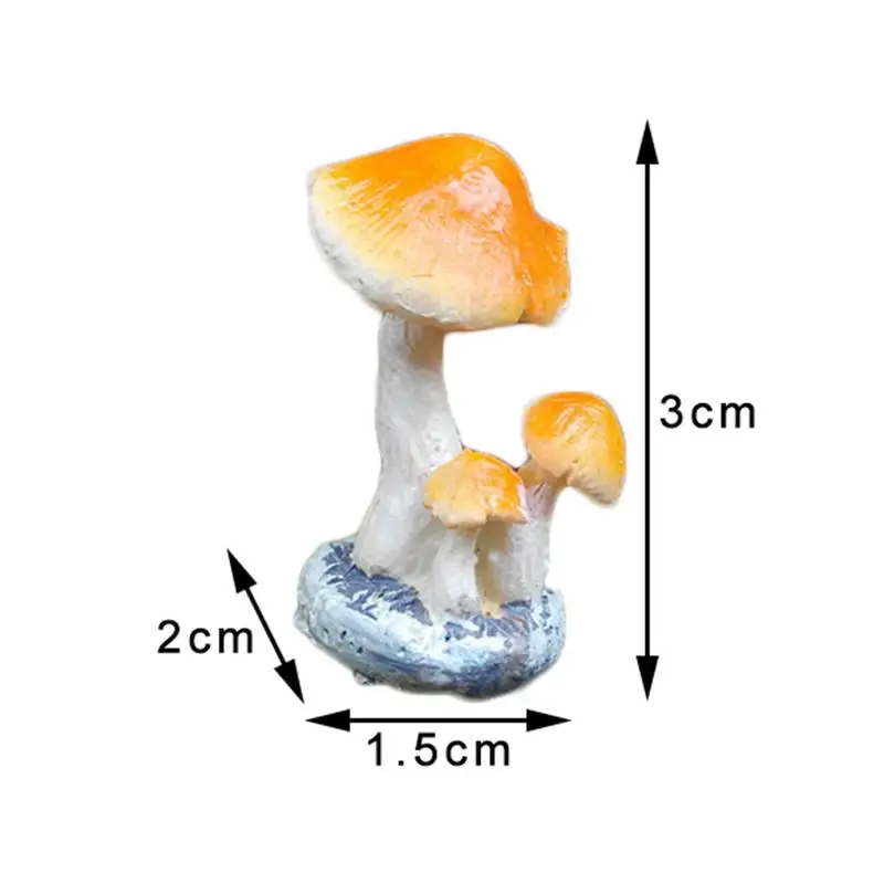 Милый имитация мини смолы маленький гриб цветочный горшок для суккулентных растений орнамент украшения набор Садовые принадлежности Поставки в горшках