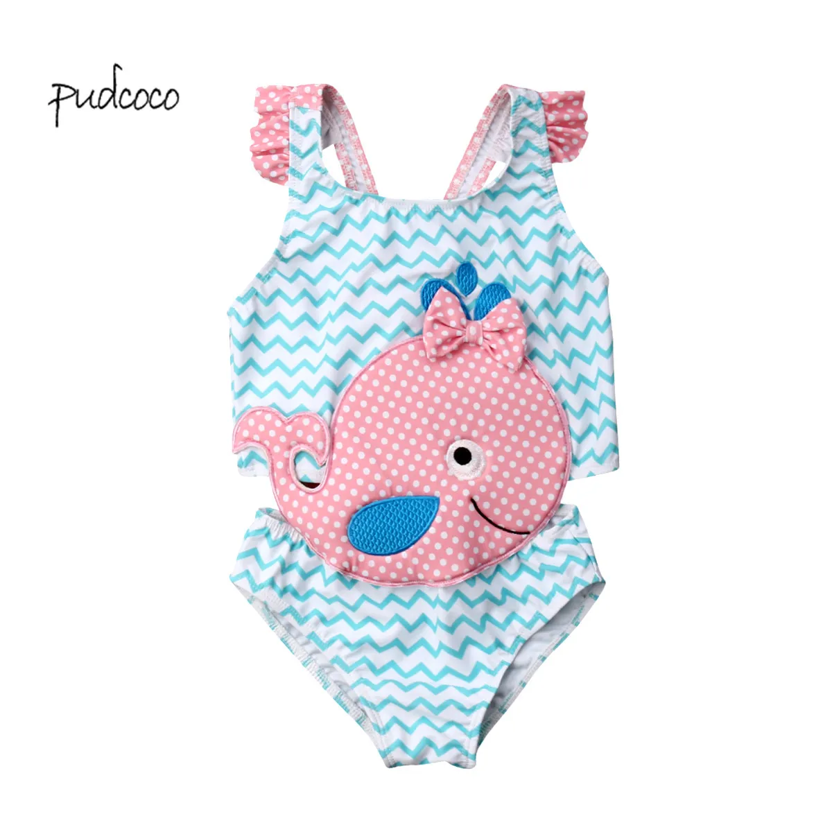 

Pudcoco New Brand Toddler Kids Baby Girls Tankini Goldfish Swimsuit Cartoon Bodysuit