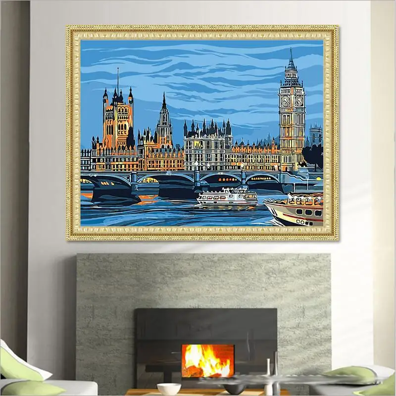

DIY 5D Diamond Painting By Number Kits Crystal Rhinestone Paintings Pictures Notre Dame Arts Craft For Home Wall Decoration