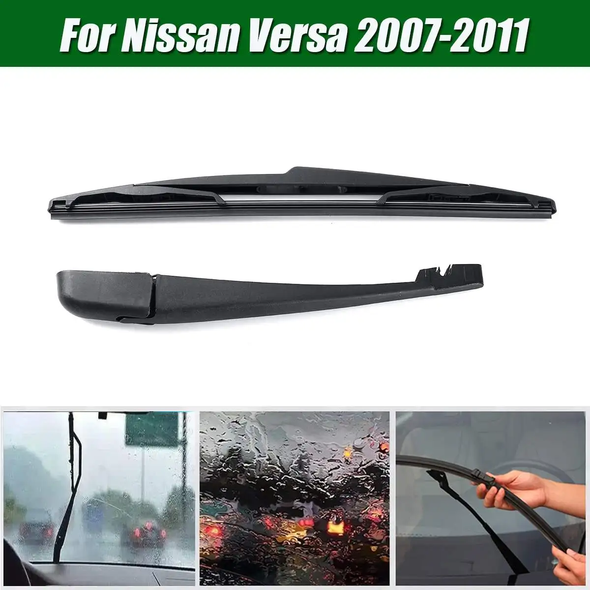 Автомобильное заднее окно, ветровое стекло, дворники рычаг лезвие на замену Набор для Nissan Versa 2007 2008 2009 2010 2011 авто аксессуары
