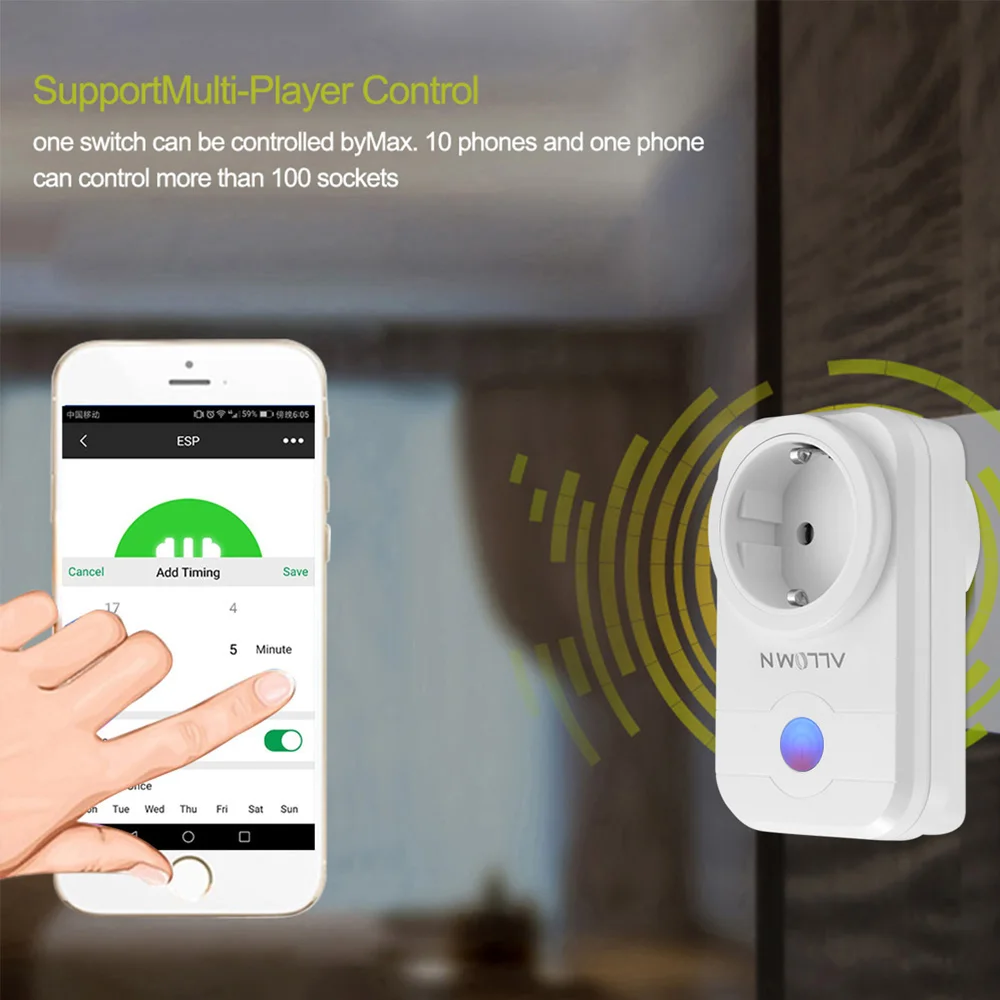 FR EU WiFi Wlan умная розетка энергомонитор измеритель мощности счетчик для Alexa Echo Google
