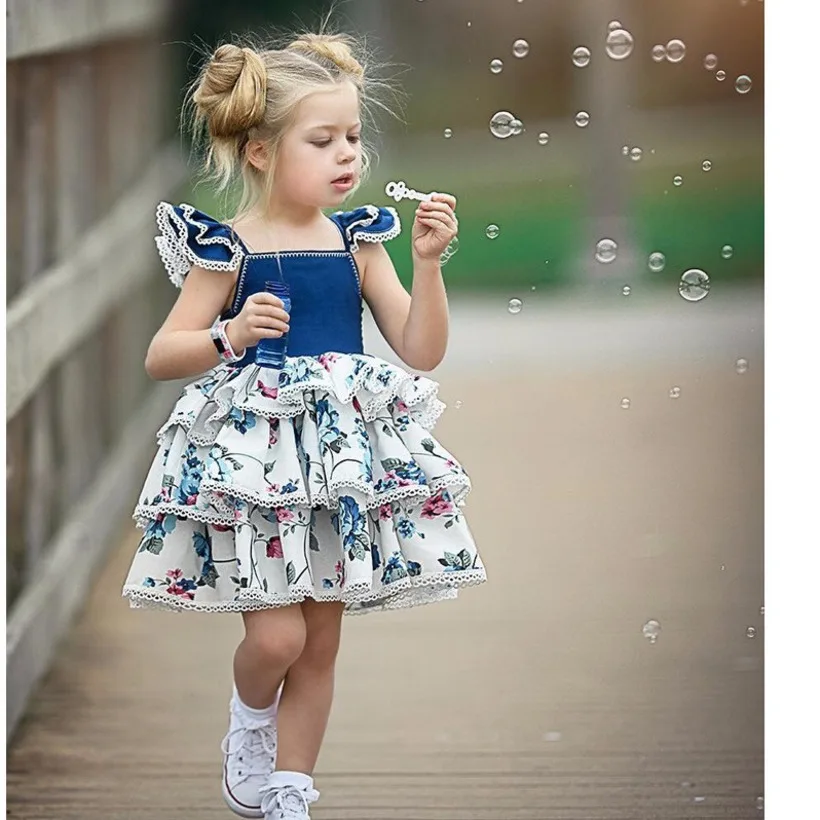 

2019 Baby Girls Dress Summer Toddler Tutu Dress Princess Girl Party Dress Wedding Vestido Infantil Kids Dresses For Girls