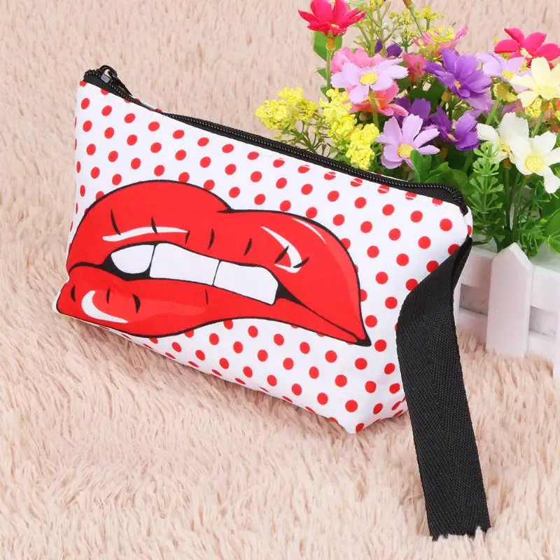 

New Women 3D Printing Makeup Bags With Multicolor Pattern Cute Cosmetics Pouch For Travel Ladies clutch Pouch Women Cosmetic Bag