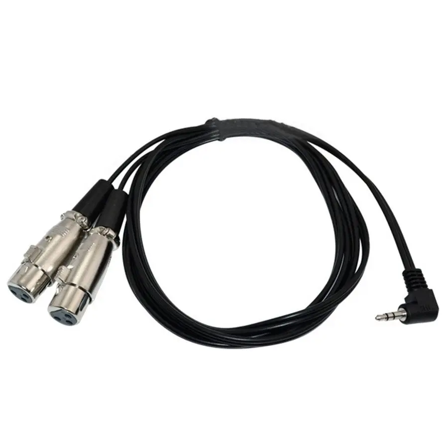 Полный-Mini XLR Y Splitter кабель 90 градусов правый угол 3 5 мм штекер 2 Mini-XLR Женский