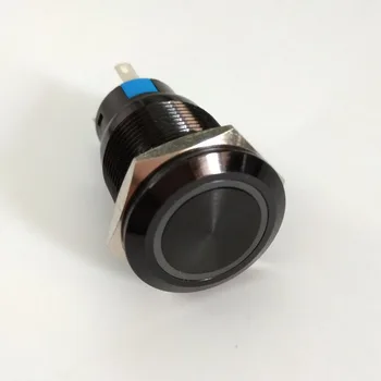 

10 Pieces 19mm Pin terminal Momentary or latching 2NO2NC ring led Push Button Electric Switch