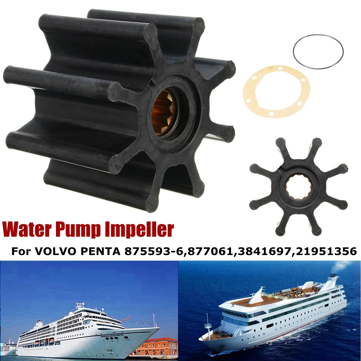 Водяной насос набор для рабочего колеса резина VOLVO PENTA #875593 6 877061 3841697|rubber kit|rubber