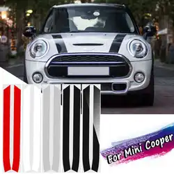2 шт капот двигателя капюшоном полосой отделкой наклеивающиеся Переводные картинки для детей Mini Cooper для Mini Cooper S R50 R52 R53 R55 R56 R57