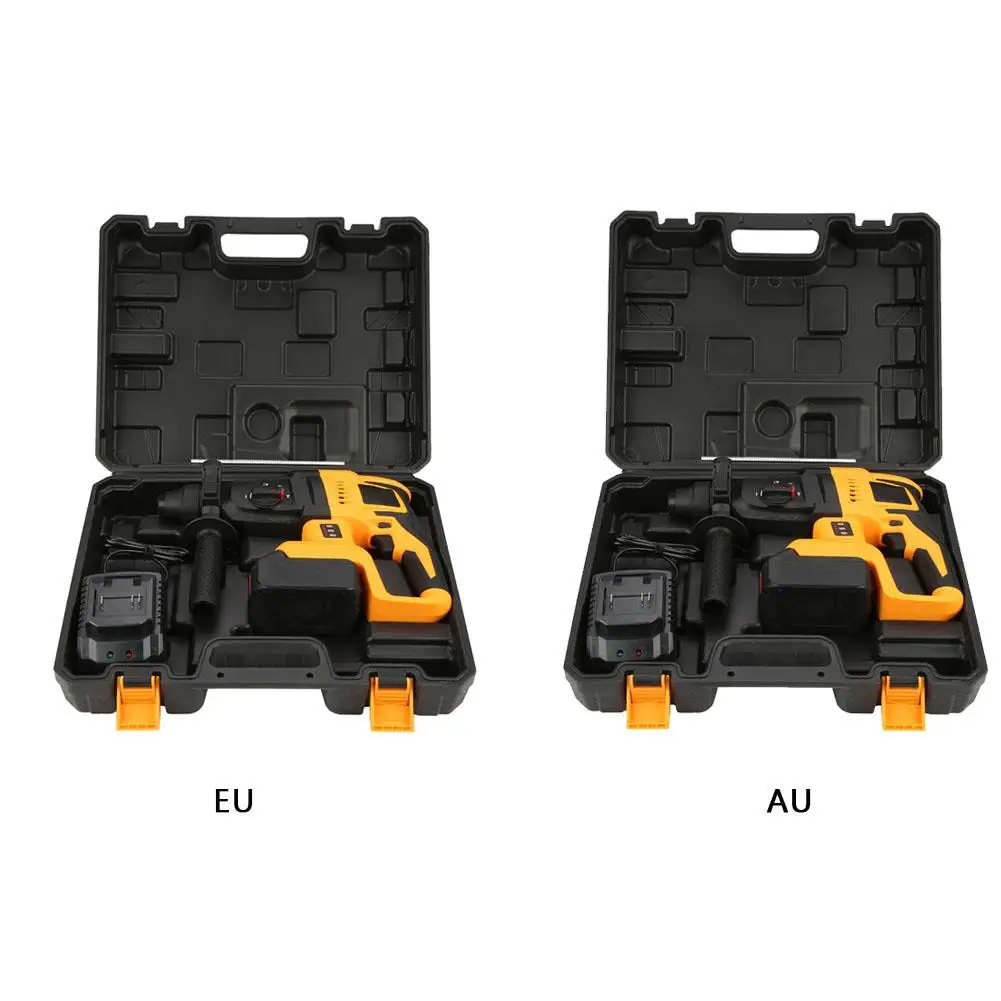 21 в Беспроводная литиевая батарея, Электрический ротационный молоток, дрель, перезаряжаемый электроинструмент, Eu/Au Plug, многофункциональный электрический молоток