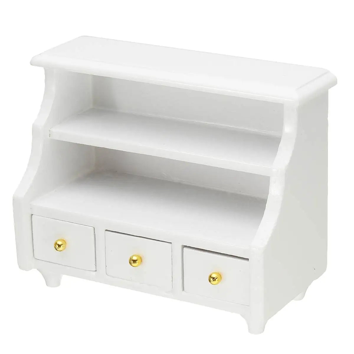 Miniatura الراتنج الأثاث الأبيض الحمام خزانة جانبية مجموعة ل 1:12 بيت الدمية لعب الأطفال الاطفال الفتيات هدية الكريسماس