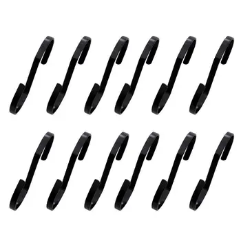 

15 Pcs Metal Hook Rose Gold Hanging Hooks S Shaped Hook Small S Nail-Free Hook for Supermarket Display Clothes Prop(0.8 Black)