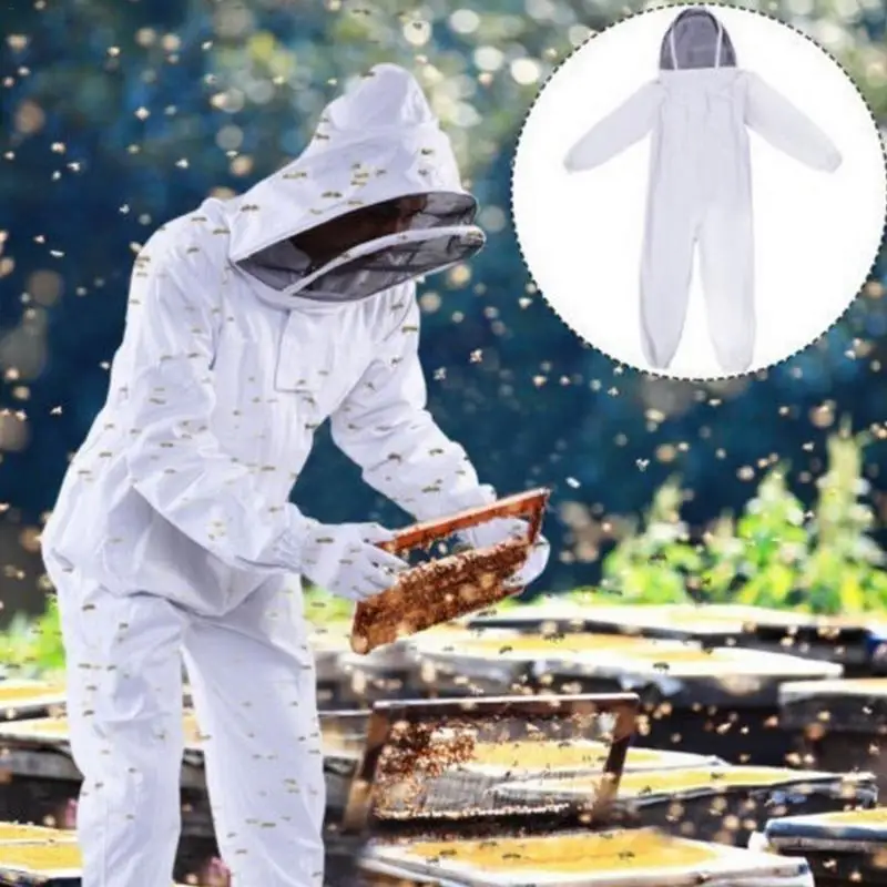 Костюм для пчеловодства хлопок инструменты для пчеловодства анти-пчелиная одежда экспортная качественная хлопковая утолщенная анти-пчелиная одежда скафандр# SW