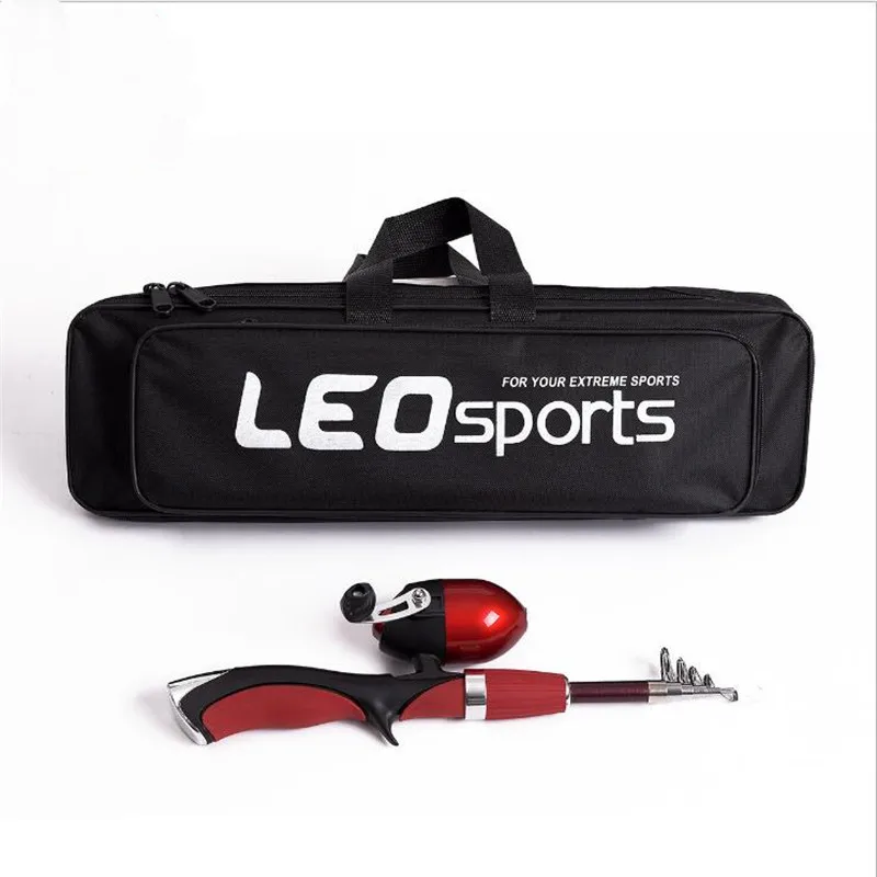 ليو متعددة الوظائف تلسكوبي 1.4 m الصيد قضيب القطب كومبو مع حقيبة التخزين نوع اطلاق النار المحمولة الجليد الصيد بكرة معالجة مجموعة