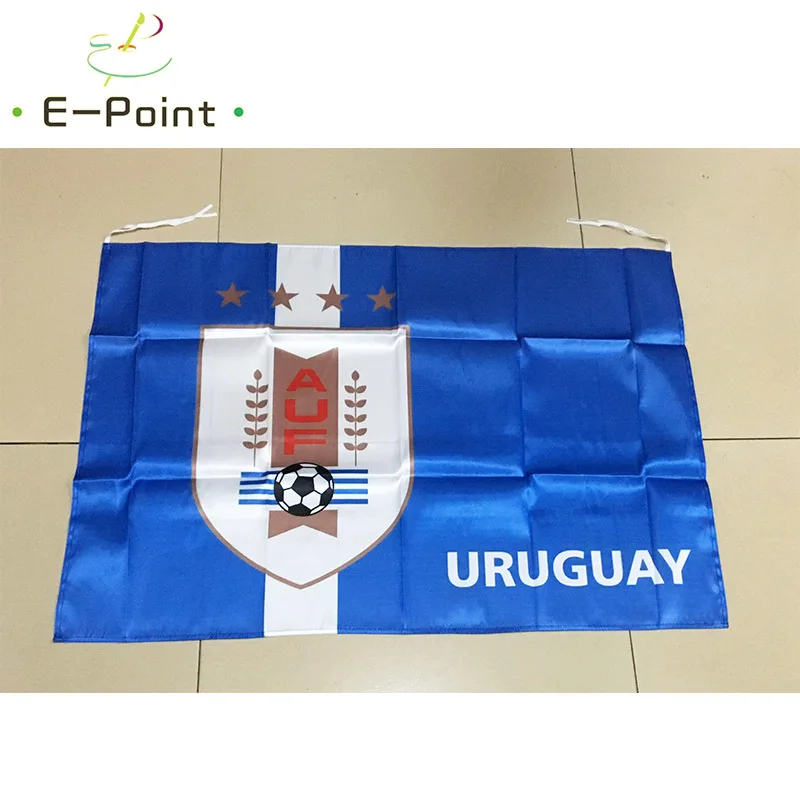 

2018 Football World Cup 95cm*65cm Size Satin Flag of Uruguay National Football Christmas Decorations for Home Flag Gifts