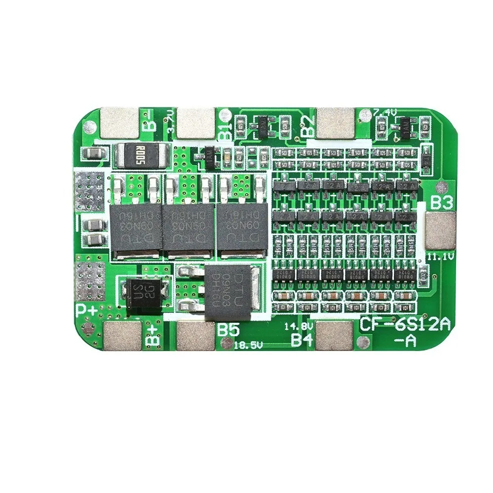 6S 15A 24V PCB плата защиты BMS для 6 модулей литий ионных и литиевых батарей