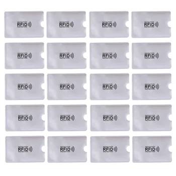 

20PCS Aluminum Anti Theft RFID Blocking Sleeves Card Holder Protector for Credit ID Debit Card