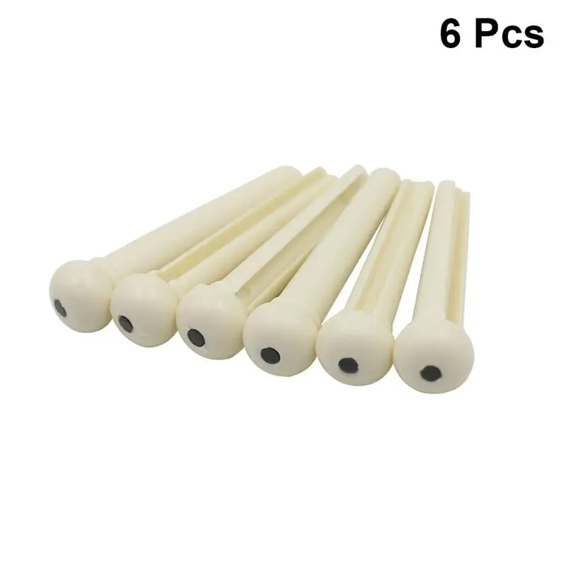 

6Pcs Acoustic Guitar Saddles and Nuts Pins Kits Plastic Repalcing Durable String Nails Ukulele Instrument Repair Accessories