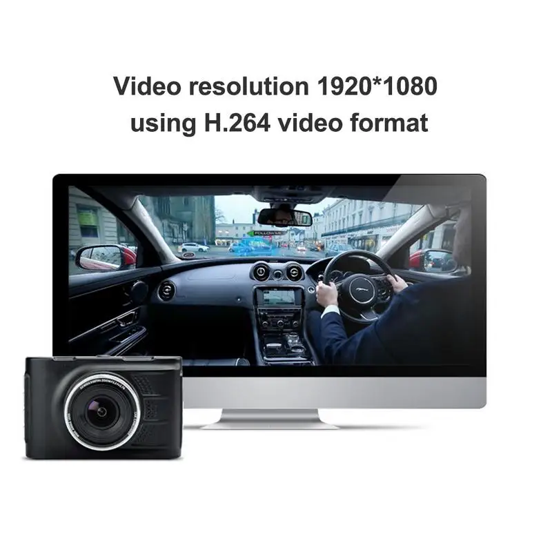 

Mini Zinc Alloy 3.0 Inch LCD Screen 1080P HD Driving Recorder 170 Degree Wide Angle Monitoring Cycle Recording Motion Detection