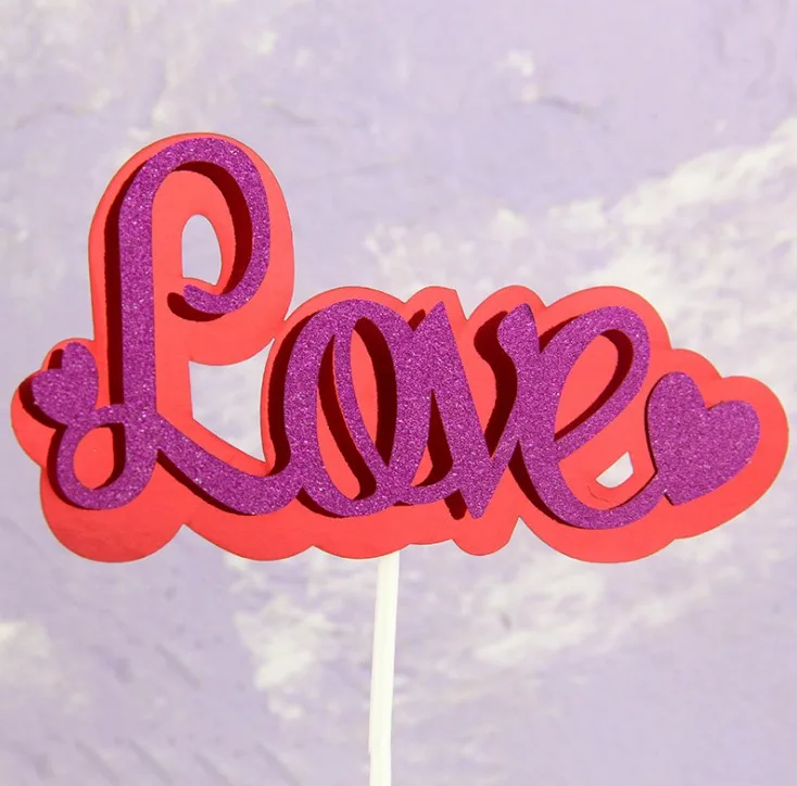 5 шт./лот милый Топпер для торта Love флаги капкейка невесты наряд свадьбы и дня