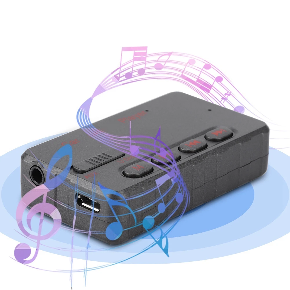 

EC8 Car V5.0 Mini BT Receiver U Disk AUX Audio Player Car Bluetooth Receiver Adapter