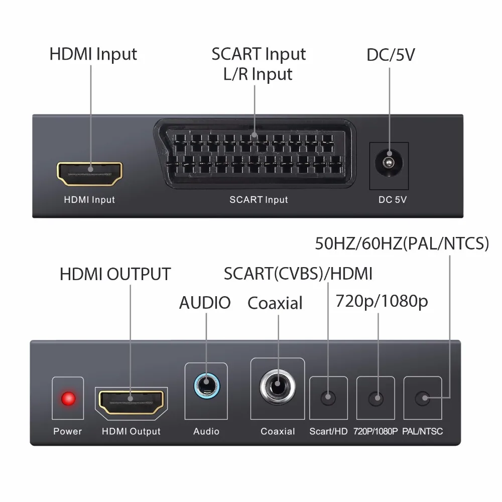 Esynic 1080 P scart HDMI к конвертер с 3 5 мм для наушников коаксиальный стерео аудио HDTV STB PS3