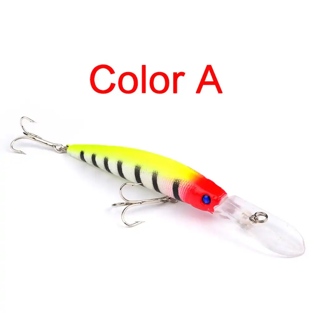 Tail Fishing Bait Crankbaits Hooks Tackle Fake Bright color Fishes Durable New