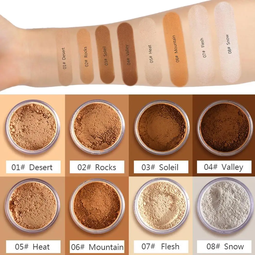 

New Women Matte Face Contour and Glow Pressed Compact Powder Makeup Tools Loose Powder
