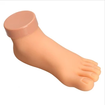 

Practice Nail Art Foot Soft Training Display Model Hands Flexible Silicone Prosthetic Personal Salon Manicure Tools Accessories