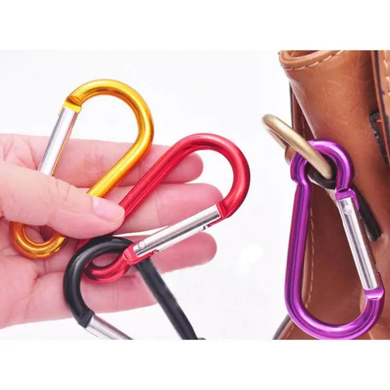 

20 PCS Colorful Safety Aluminum Alloy Carabiner Outdoor Hanging Buckle Water Bottle Bag Buckle