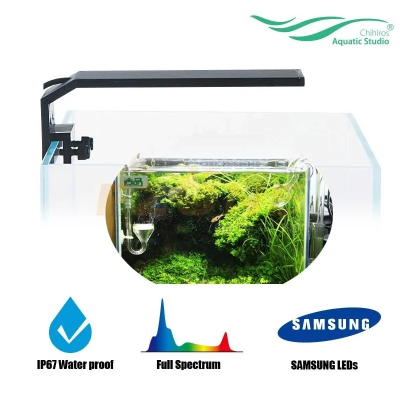 Comprar Chihiros Serie C acuario luz LED accesorio Clip on lámpara a prueba de agua iluminación con Control de brillo para Mini planta crece tanque