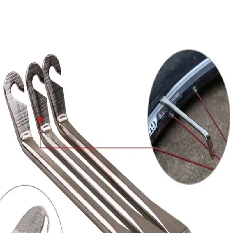 

2pcs Steel Tire Levers Cycling Bike Bicycle Metal Pry Bar Stick Tyre Opener Repair Tool Must Have Tool Kit