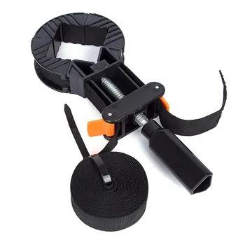 

Suleve 1Pcs Multifunction Blet Clamp Strap With 90 Degree Right Angle Clip Quick Adjustable Photo Frame Barrel Woodworking Clamp