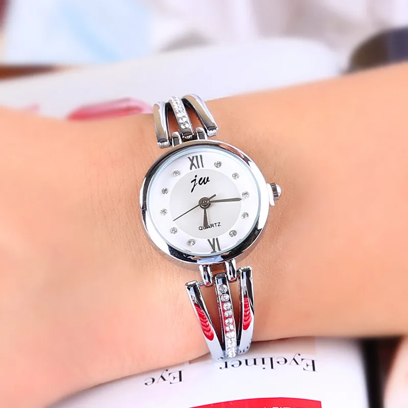 

Korea Hot Style Watch Women Delicate Fashion Rose Steel Strap Wrist Black Quartz Watch for Gift Dropshipping