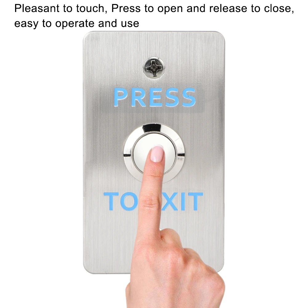 

304 Stainless Steel Access Control System Door Exit Release Button Push Automatic Reset Switch